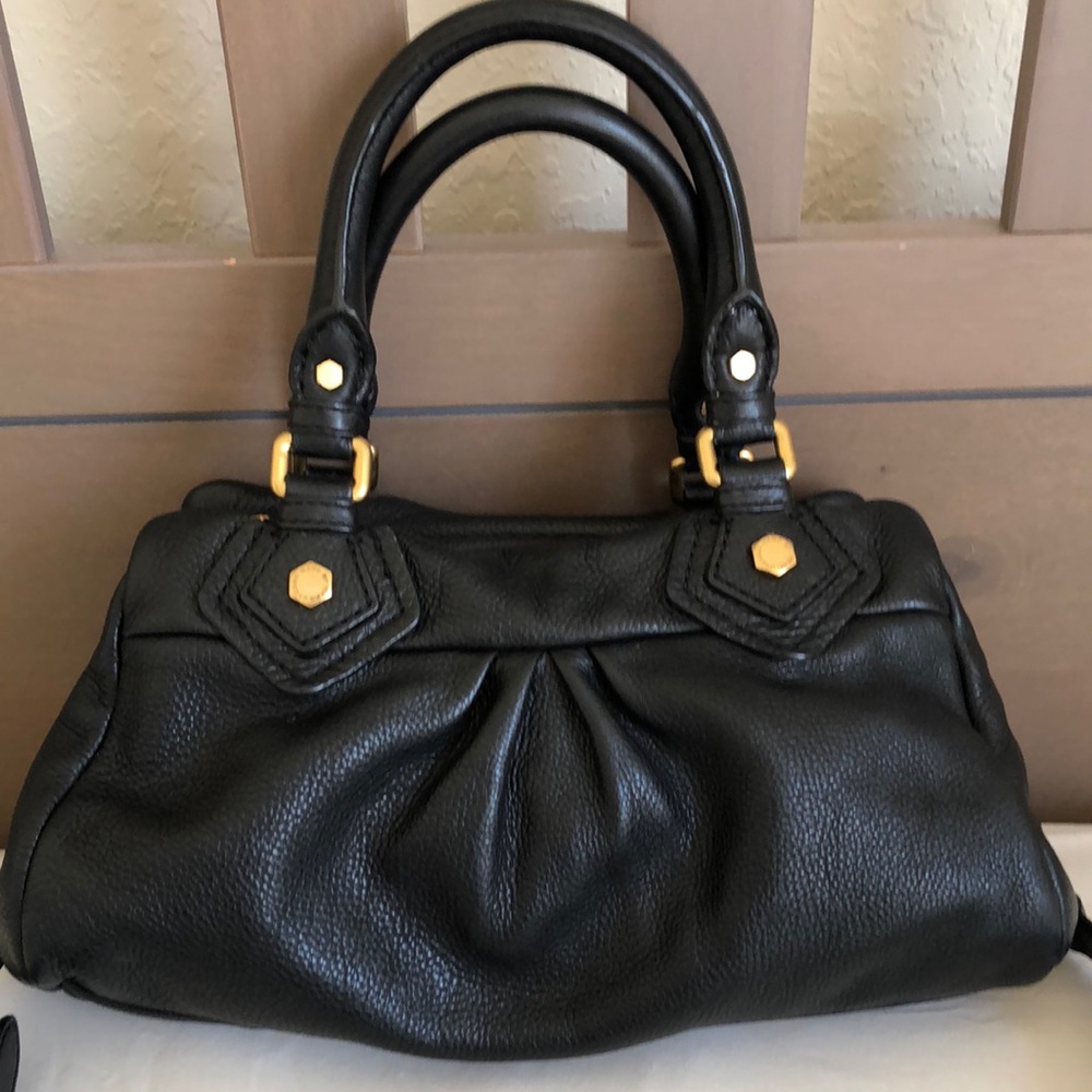Black leather authentic Marc by Marc Jacobs satchel